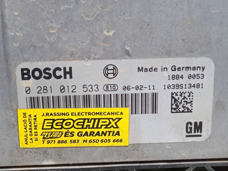 Recambio de centralita motor uce para opel vectra c gts (z02) 1.9 cdti (f68) referencia OEM IAM 55197152  281012533