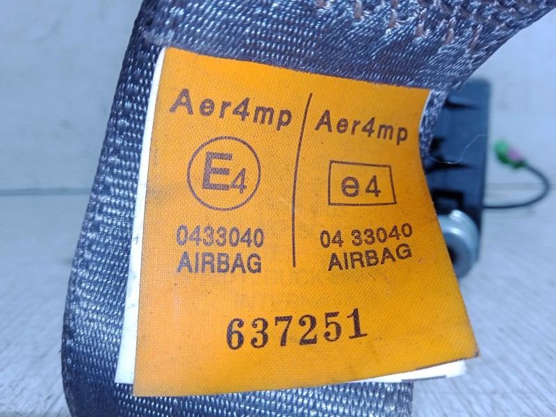 Recambio de cinturon seguridad delantero derecho para chevrolet aveo / kalos sedán (t250, t255) 1.4 referencia OEM IAM 637251  