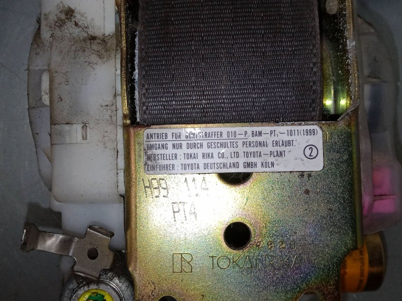 Recambio de cinturon seguridad delantero derecho para toyota yaris verso (_p2_) 1.3 (ncp20_, ncp22_) referencia OEM IAM   
