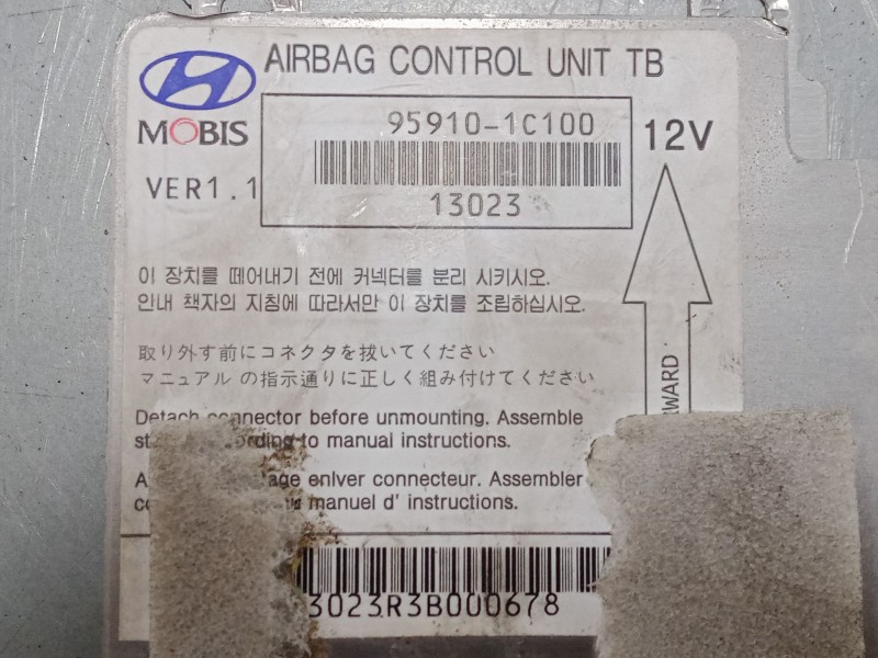 Recambio de centralita airbag para hyundai getz (tb) 1.1 referencia OEM IAM 95910-1C100  