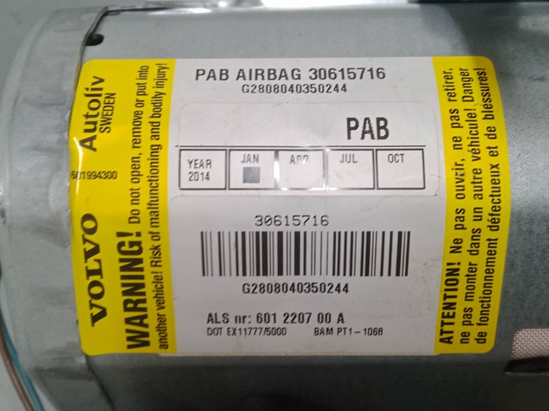 Recambio de airbag salpicadero para volvo v50 (545) 2.4 referencia OEM IAM   