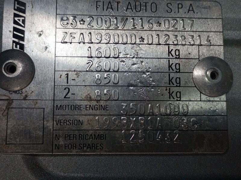 fiat grande punto (199_) del año 2007