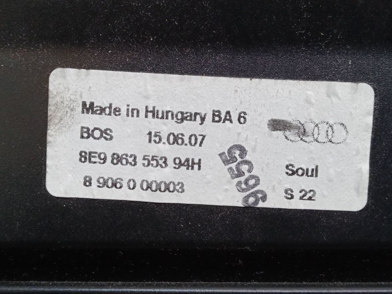 Recambio de bandeja trasera para audi a4 b7 avant (8ed) 2.0 tdi referencia OEM IAM 8E986355394H  