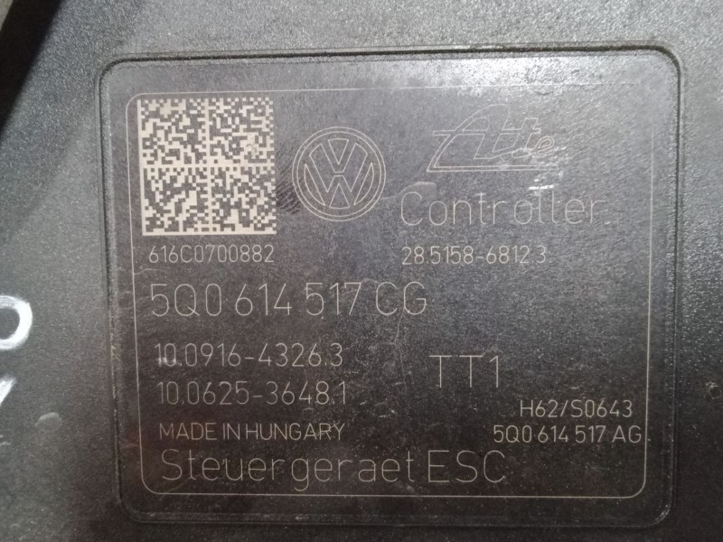 Recambio de abs para skoda superb iii station wagon (3v5) 2.0 tdi referencia OEM IAM 5q0614517CG  