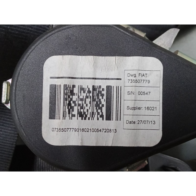 Recambio de cinturon seguridad delantero derecho para peugeot box bus17 l4h2 160 box bus17 l4h2 160 referencia OEM IAM 735507779