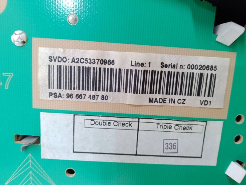 Recambio de cuadro instrumentos para peugeot 207/207+ (wa_, wc_) 1.4 16v referencia OEM IAM 9666748780  A2C53370966