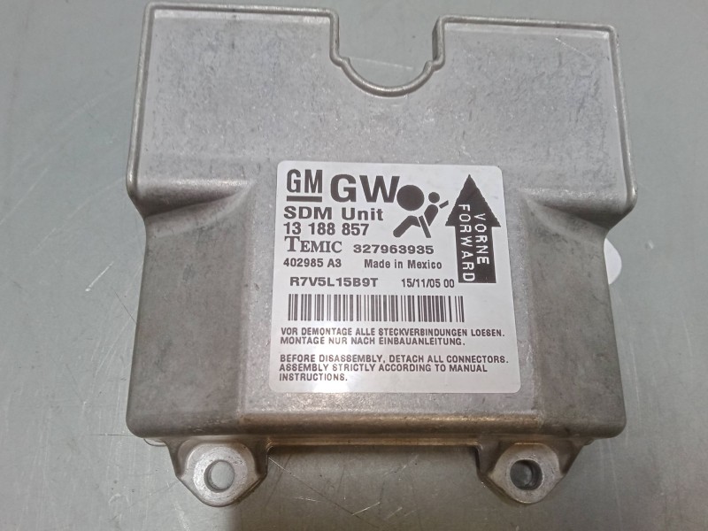 Recambio de centralita airbag para opel astra h (a04) 1.7 cdti (l48) referencia OEM IAM 13188857   Recambio de centralita airbag para opel astra h (a04) 1.7 cdti (l48) referencia OEM IAM 13188857