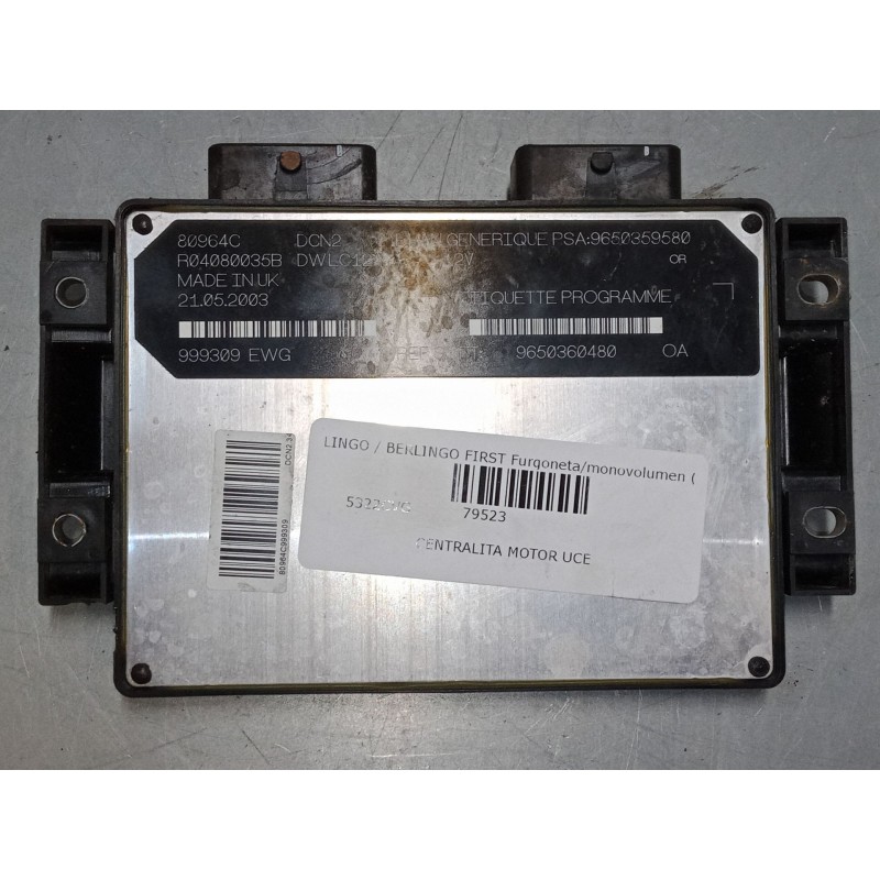 Recambio de centralita motor uce para citroën berlingo / berlingo first furgoneta/monovolumen (m_) 1.9 d 70 (mbwjz, mcwjz) refer