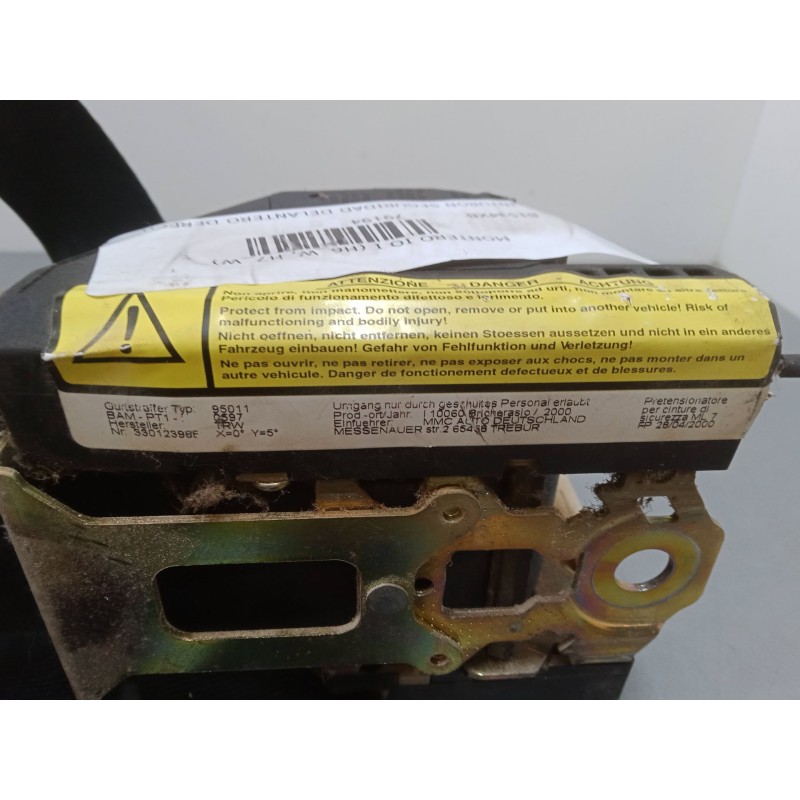 Recambio de cinturon seguridad delantero derecho para mitsubishi montero io i (h6_w, h7_w) 1.8 gdi (h66w, h76w) referencia OEM I