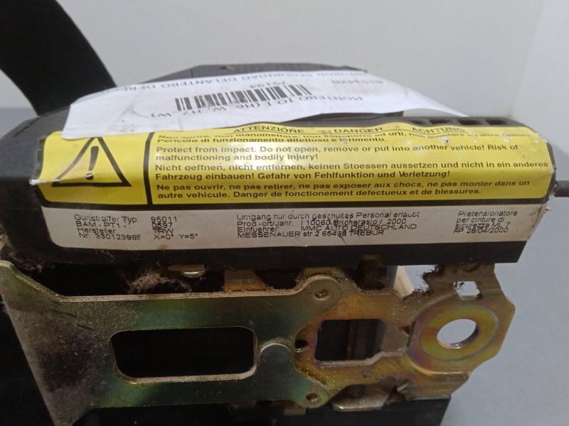 Recambio de cinturon seguridad delantero derecho para mitsubishi montero io i (h6_w, h7_w) 1.8 gdi (h66w, h76w) referencia OEM I