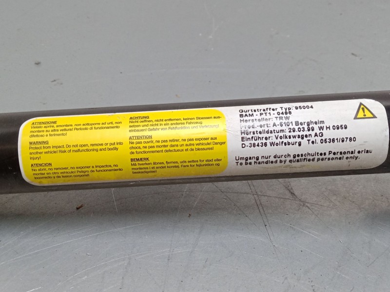 Recambio de cinturon seguridad delantero derecho para ford galaxy i (wgr) 1.9 tdi referencia OEM IAM 7M0857706C  
