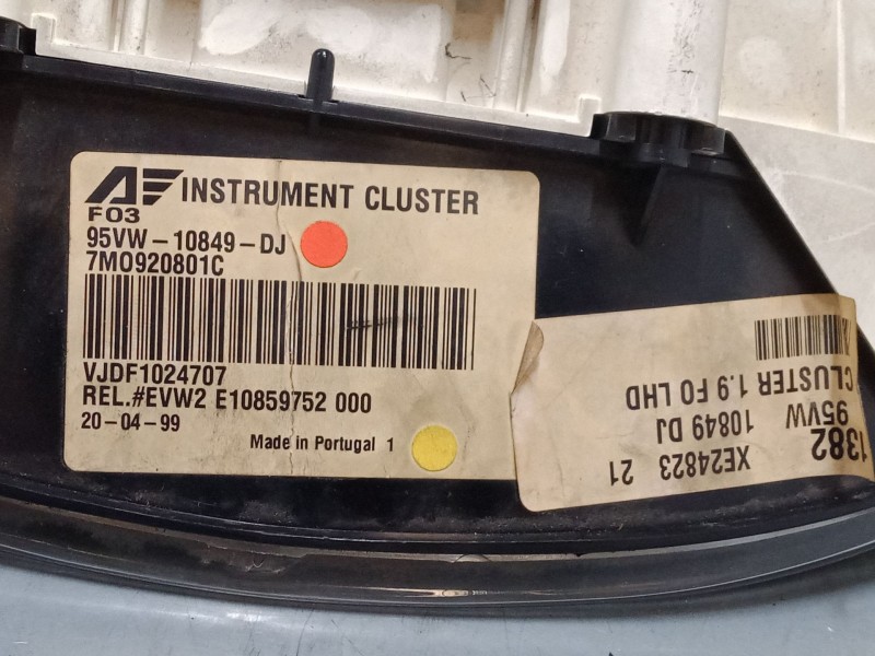 Recambio de cuadro instrumentos para ford galaxy i (wgr) 1.9 tdi referencia OEM IAM 7M0920801C   Recambio de cuadro instrumentos para ford galaxy i (wgr) 1.9 tdi referencia OEM IAM 7M0920801C