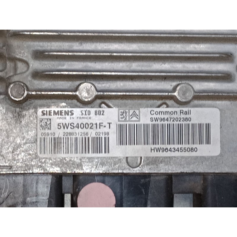 Recambio de centralita motor uce para citroën c3 i (fc_, fn_) 1.4 hdi referencia OEM IAM 5WS40021FT   Recambio de centralita motor uce para citroën c3 i (fc_, fn_) 1.4 hdi referencia OEM IAM 5WS40021FT
