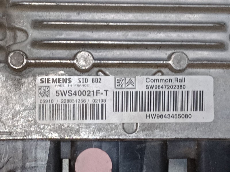 Recambio de centralita motor uce para citroën c3 i (fc_, fn_) 1.4 hdi referencia OEM IAM 5WS40021FT   Recambio de centralita motor uce para citroën c3 i (fc_, fn_) 1.4 hdi referencia OEM IAM 5WS40021FT