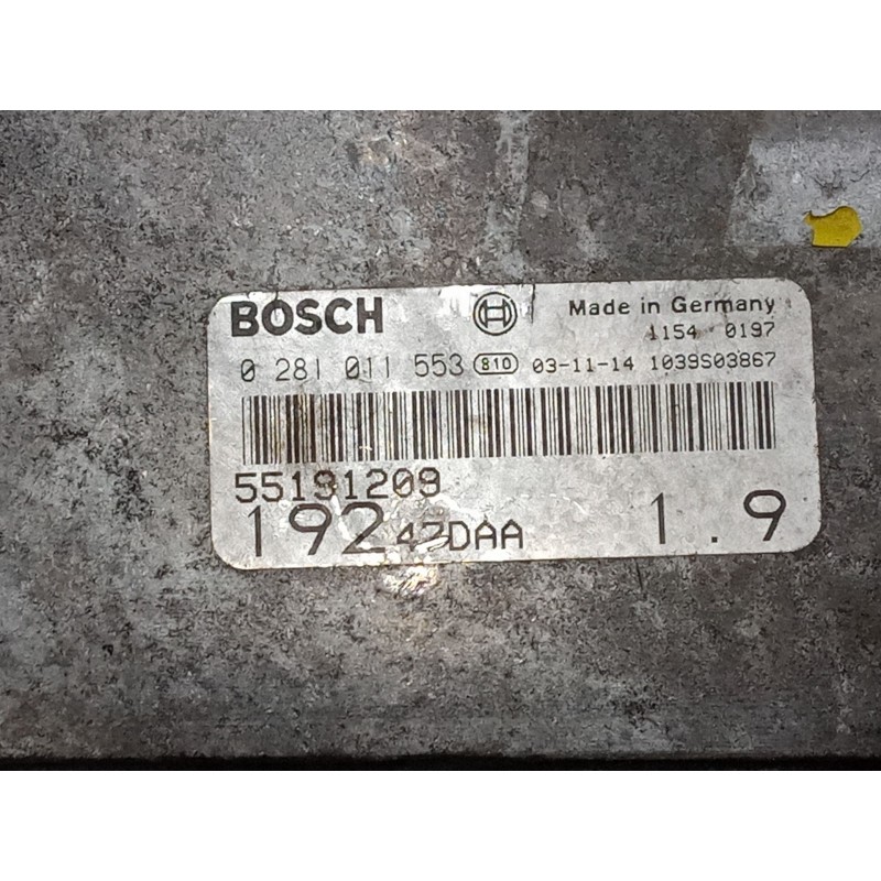 Recambio de centralita motor uce para fiat stilo van (192_) 1.9 jtd (192dxe1a) referencia OEM IAM 55191209  0281011553 Recambio de centralita motor uce para fiat stilo van (192_) 1.9 jtd (192dxe1a) referencia OEM IAM 55191209  0281011553