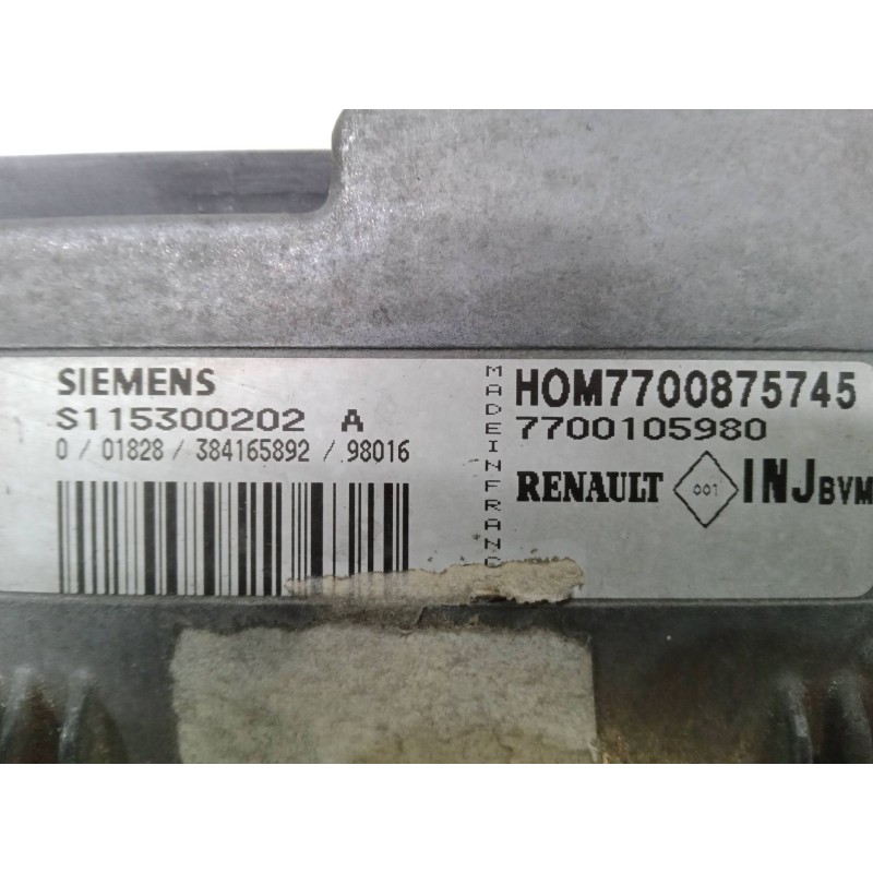 Recambio de centralita motor uce para renault megane scénic (ja0/1_) 1.6 e (ja0f) referencia OEM IAM HOM7700875745 S115300202A 7