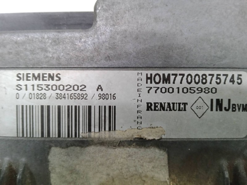 Recambio de centralita motor uce para renault megane scénic (ja0/1_) 1.6 e (ja0f) referencia OEM IAM HOM7700875745 S115300202A 7