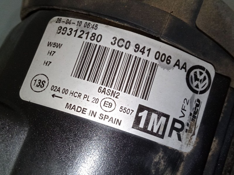Recambio de faro derecho para volkswagen passat b6 variant (3c5) 2.0 tdi referencia OEM IAM    Recambio de faro derecho para volkswagen passat b6 variant (3c5) 2.0 tdi referencia OEM IAM