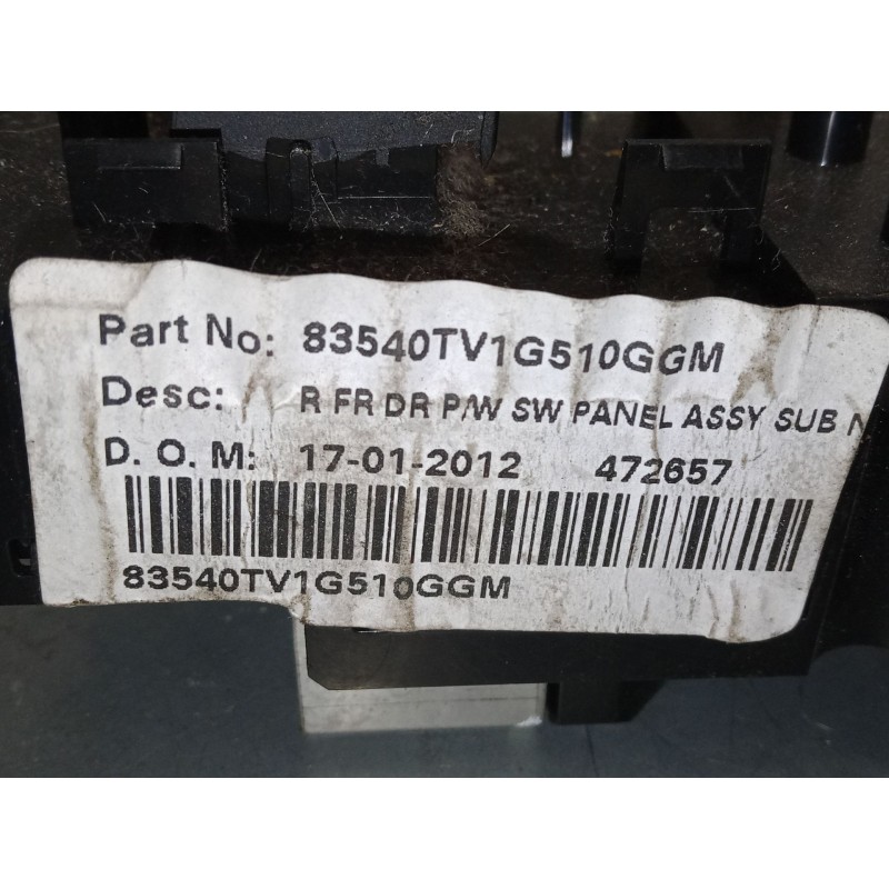 Recambio de mando elevalunas delantero derecho para honda civic ix (fk) 2.2 i-dtec (fk3) referencia OEM IAM   