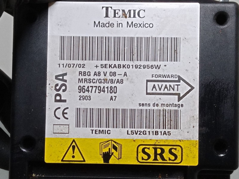 Recambio de centralita airbag para citroën c3 i (fc_, fn_) 1.4 hdi referencia OEM IAM    Recambio de centralita airbag para citroën c3 i (fc_, fn_) 1.4 hdi referencia OEM IAM