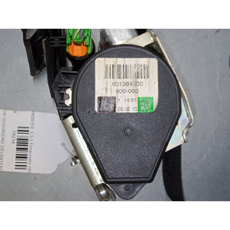 Recambio de cinturon seguridad delantero derecho para mercedes-benz sprinter 3,5-t furgoneta (b906) 310 cdi (906.631, 906.633, 9 Recambio de cinturon seguridad delantero derecho para mercedes-benz sprinter 3,5-t furgoneta (b906) 310 cdi (906.631, 906.633, 9