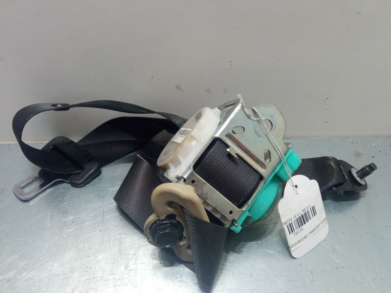 Recambio de cinturon seguridad trasero derecho para nissan note (e11, ne11) 1.5 dci referencia OEM IAM    Recambio de cinturon seguridad trasero derecho para nissan note (e11, ne11) 1.5 dci referencia OEM IAM