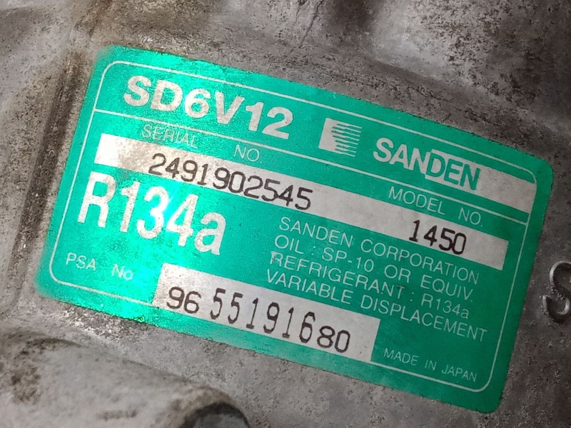 Recambio de compresor a/a para citroën c3 i (fc_, fn_) 1.1 i referencia OEM IAM 96551916080  
