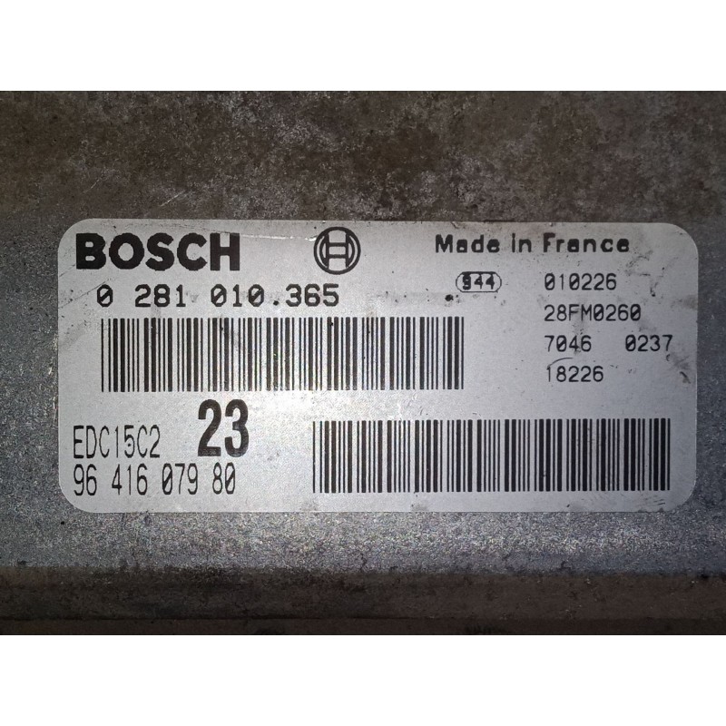 Recambio de centralita motor uce para citroën c5 i (dc_) 2.0 hdi (dcrhzb, dcrhze) referencia OEM IAM 9641607980  