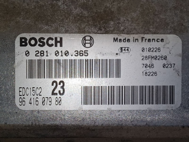 Recambio de centralita motor uce para citroën c5 i (dc_) 2.0 hdi (dcrhzb, dcrhze) referencia OEM IAM 9641607980  