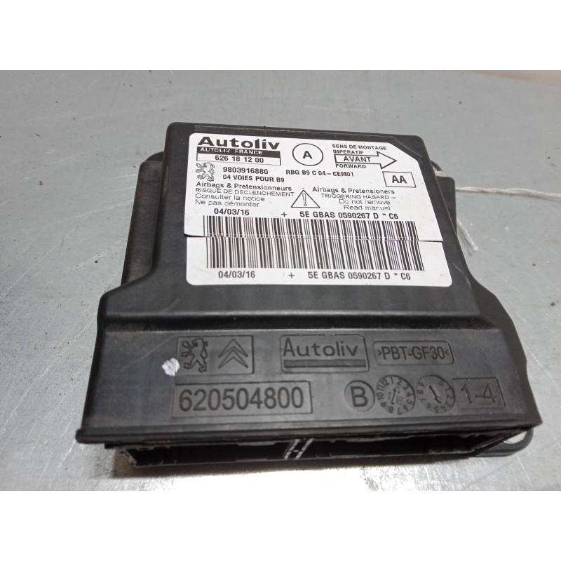 Recambio de centralita airbag para citroën berlingo furgoneta/monovolumen (b9) 1.6 hdi 75 4x4 referencia OEM IAM 9803916880  