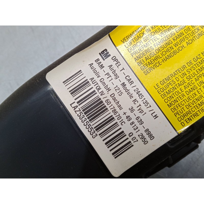 Recambio de airbag lateral delantero izquierdo para opel astra h (a04) 1.7 cdti (l48) referencia OEM IAM LAZ53355533  