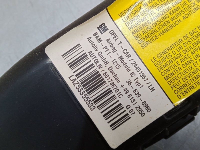 Recambio de airbag lateral delantero izquierdo para opel astra h (a04) 1.7 cdti (l48) referencia OEM IAM LAZ53355533  