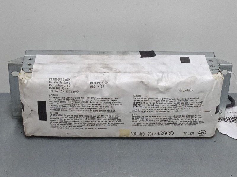 Recambio de airbag salpicadero para audi a4 b6 (8e2) 2.0 referencia OEM IAM 452212004002  