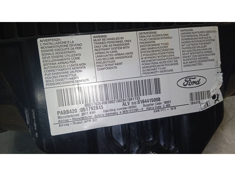 Recambio de airbag salpicadero para ford ka (ru8) 1.2 referencia OEM IAM 051792845  616441500B