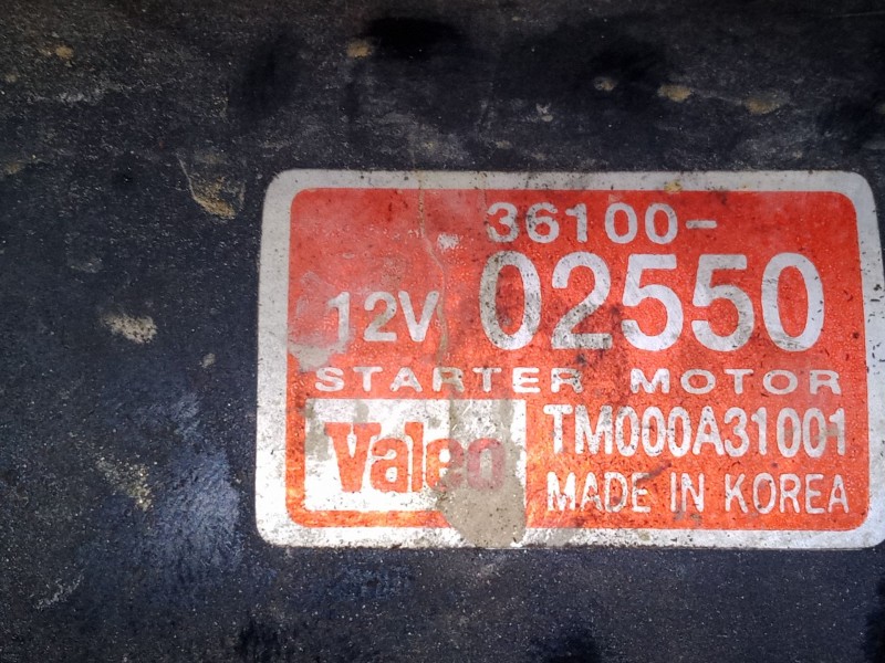 Recambio de motor arranque para hyundai atos (mx) 1.0 i referencia OEM IAM 3610002550  TM000A31001