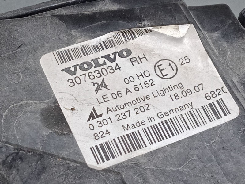 Recambio de faro derecho para volvo v50 (545) 2.0 d referencia OEM IAM 37763034rh  