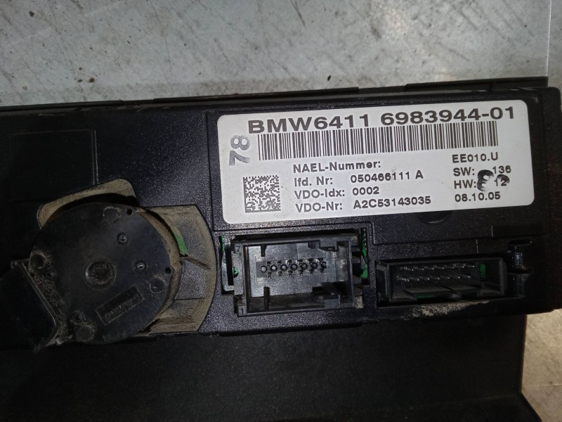 Recambio de mando climatizador para bmw 3 (e90) 320 d referencia OEM IAM 6411 698394401  