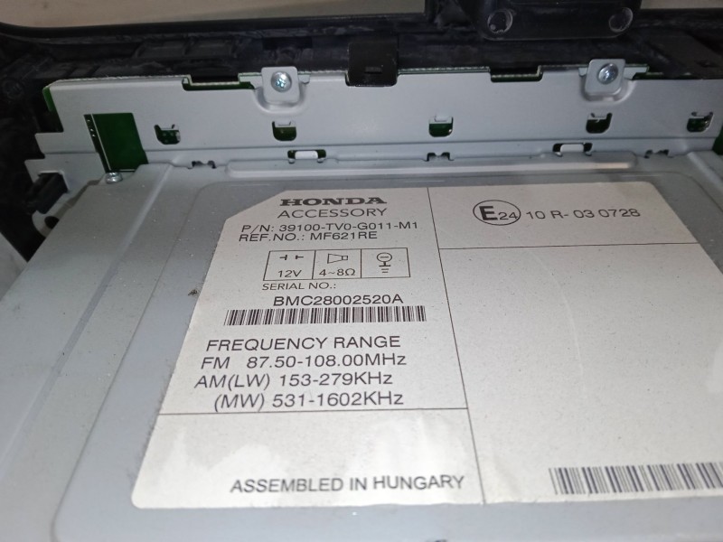 Recambio de radio para honda civic ix (fk) 2.2 i-dtec (fk3) referencia OEM IAM   