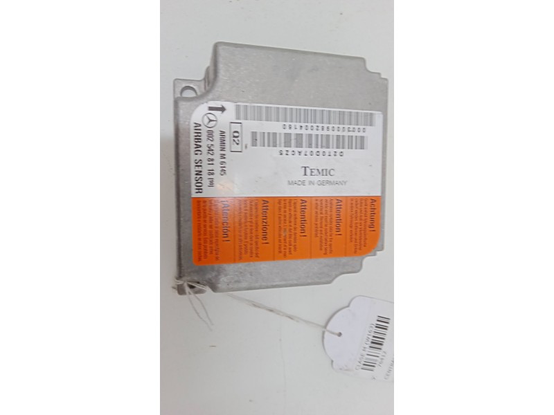 Recambio de centralita airbag para mercedes-benz clase m (w163) ml 430 (163.172) referencia OEM IAM A0025428118  