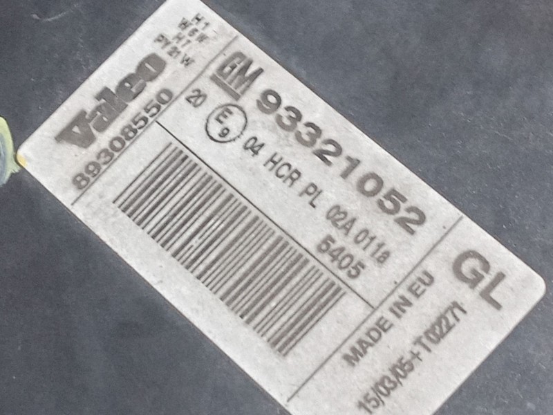 Recambio de faro izquierdo para opel meriva a monospace (x03) 1.7 dti (e75) referencia OEM IAM 93321052  