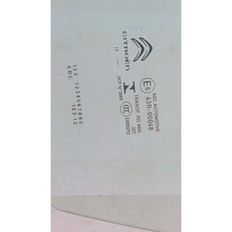 Recambio de luna puerta delantera izquierda para citroën c3 aircross ii (2r_, 2c_) 1.2 puretech 110 (2rhnzb, 2rhnzw, 2rhnpx, 2rh