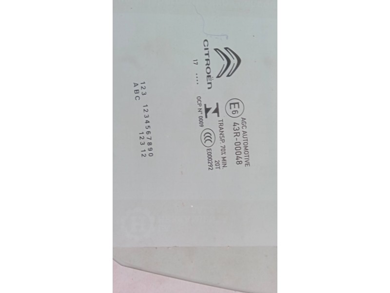 Recambio de luna puerta delantera izquierda para citroën c3 aircross ii (2r_, 2c_) 1.2 puretech 110 (2rhnzb, 2rhnzw, 2rhnpx, 2rh