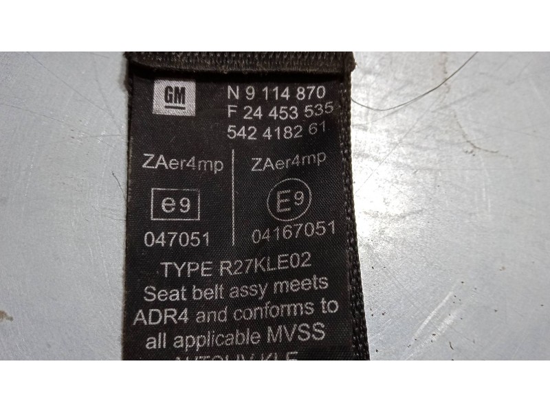 Recambio de cinturon seguridad delantero derecho para opel combo tour 1.4 referencia OEM IAM   