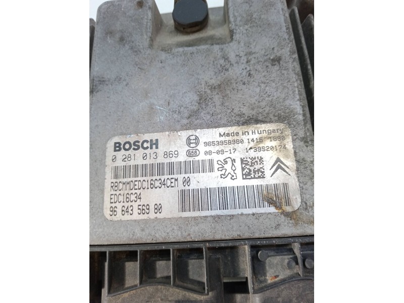 Recambio de centralita motor uce para peugeot expert furgoneta (vf3a_, vf3u_, vf3x_) 1.6 hdi 90 16v referencia OEM IAM   