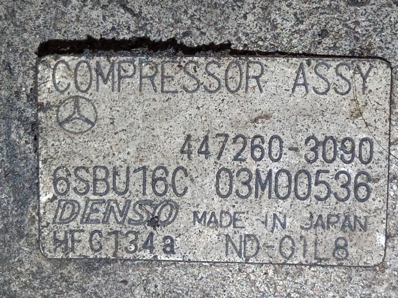 Recambio de compresor a/a para mercedes-benz clase e (w212) e 200 cdi / bluetec (212.005, 212.006) referencia OEM IAM 4472603090