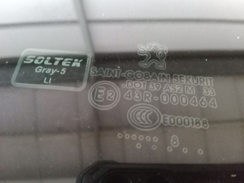 Recambio de luna trasera derecha para peugeot 207/207+ (wa_, wc_) 1.4 referencia OEM IAM   