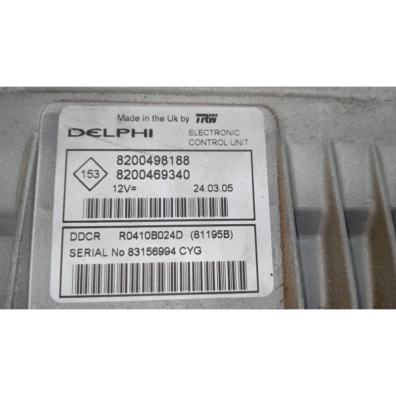 Recambio de centralita motor uce para renault megane ii sedán (lm0/1_) 1.5 dci (lm0f, lm0t, lm2b) referencia OEM IAM 8200498188 