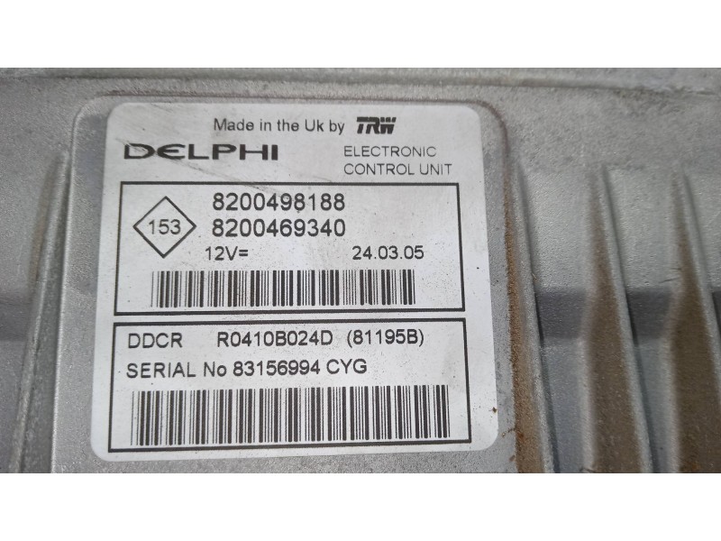 Recambio de centralita motor uce para renault megane ii sedán (lm0/1_) 1.5 dci (lm0f, lm0t, lm2b) referencia OEM IAM 8200498188 
