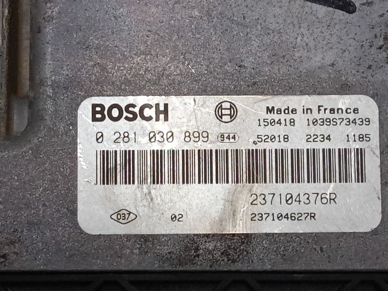 Recambio de centralita motor uce para renault captur i (j5_, h5_) 1.5 dci 90 referencia OEM IAM 0281030899  237104376R