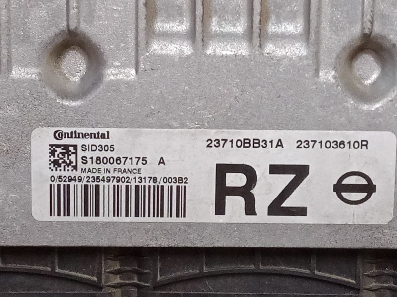 Recambio de centralita motor uce para nissan qashqai i (j10, nj10) 1.5 dci referencia OEM IAM 23710BB31A 237103610R S180067175